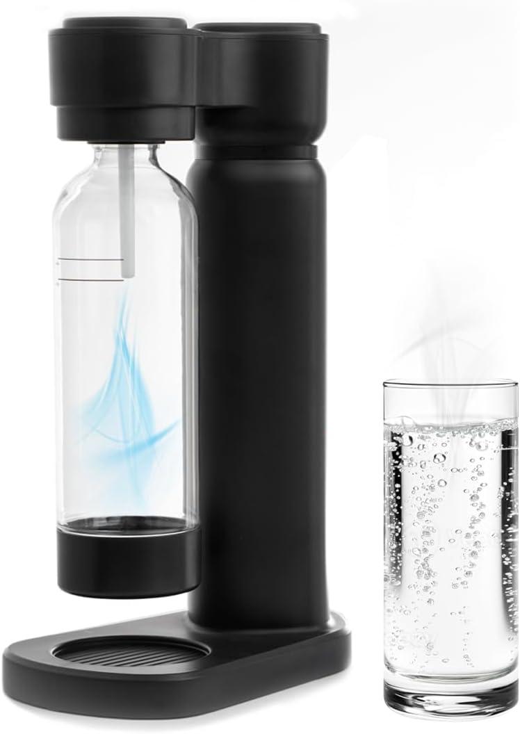 Carbonated Water Maker  Portable Manual Soda Maker for Sparkling Water & Fizzy Drinks  No Electricity, CO Cylinder Not Included  Iceless Soda Machine for Home & Kitchen