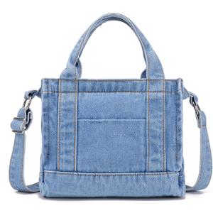 AOCINA Denim Purse Jean Tote Bag for Women Crossbody Shoulder Weekend Bags Denim Purses and Handbags for Women