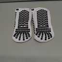 Lux Dual Grip Socks - Soccer Grip Socks for Men and Women. GripArray Performance & Comfort (Large, White)