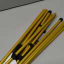 MXG 66" Yellow Portable Folding Art Easel Stand for Sign, Painting, Poster & Canvas Display, Adjustable Height Acrylic Sign Holder with 4 Clips for Wedding, Office, Gallery, Alloy Steel