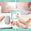 Welnove Silicone Heel Protectors for Shoes - 4 Pcs Gel Heel Cups with Aloe Vera Extract for Women Men - Shoe Cushion Inserts Pads for Plantar Fasciitis, Spur, Dry Cracked Heels,Blister, Size L