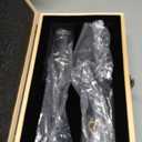 Wedding Champagne Flutes Glasses Set of 2, Hand Blown Wedding Toasting Flutes for Bride and Groom, Mr and Mrs Champagne Glasses for Wedding Engagement Anniversary Bridal Shower(Commemorative Box Set)