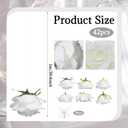 42 Pcs 3.28 ft White Rose Flower Garland Hanging Artificial Wedding Flowers Ceiling Vine Decor Fake Floating Floral Garlands with Hooks for Wall Wedding Backdrop Bachelorette Bridal Shower Party
