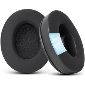 GVOEARS Cooling Gel Replacement Ear Pads for HyperX Cloud 1/2/3/Pro/Core/Alpha/Alpha S/Alpha Pro/Flight/Flight S/Stinger/Stinger S, CloudX Stinger Headset and More, Breathable Ice Silk Fabric - Black