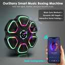 OurStarry Smart Music Boxing Machine for Adults and Kids, Wall Mounted Punching Trainer with Boxing Gloves, LED Electronic Target, 9 Modes and 9 Speeds, Home Gym Workout Equipment, 15.0 x 14.2 x 1.7"