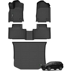 ANBINGO-Floor Mats & Cargo Liner for 2016-2021 Grand Cherokee/Grand Cherokee WK 2022 2023 (Not for L) All Weather Grand Cherokee Floor Liner Trunk Mat TPE Accessories