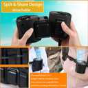 Portable Waist Fan Detachable Dual-Fan Combination Turbo Technology10000 mAh 5-Speed 13000RPM Clip On Belt Wearable Personal Neck Fan for Traveling Outdoor Jobsite Camping (BLACK)