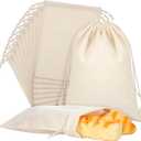 20 Pcs Cotton Storage Bags,8X10 inch Cotton Drawstring Bags,Reusable Produce Bag,Washable Muslin Storage Bag,Natural Canvas Fabric Sachet,for Vegetables Fruit & Grocery Shopping Home Supplies