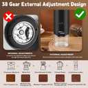 Portable Electric Coffee Grinder Rechargeable,Office 38 Adjustable Grinding Settings， LED Battery Indicator Shows Remaining Battery, Suitable for Travel, Camping, Office