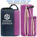 HOEAAS 1 Pack Microfiber Camping Towels, Quick Dry Towel, Super Absorbent Ultra Compact Travel Towel Soft Lightweight Sports Towel for Sweat Fast Drying Towels for Pool,Gym,Hiking,Backpacking,Fitness
