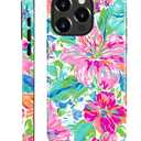 Case for iPhone 13 Pro Max,Anti Drop Scratch Frosted Protective Cover Case for Women Girl-Vibrant Tropical Flower