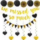 Welcome Home Decor We Missed You So Much Banner, Welcome Back Sign Decorations Kit for Office, Military Army Navy Homecoming Deployment Return Party Supplies