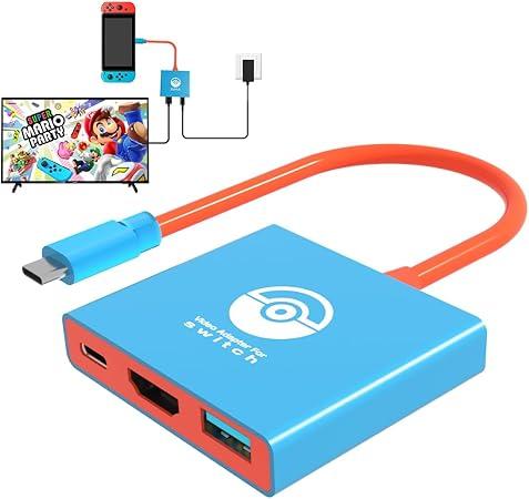 Switch Dock for Nintendo Switch Docking Station Portable Switch TV Adapter Support Switch TV Dock Mode with HDMI2.0 & USB3.0 Port 4K@60HZ Switch Travel Dock Compatible Steam Deck/Nintendo Switch OLED