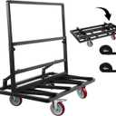 Folding Drywall Cart, 2000 Drywall Dolly w/ 5" Swivel Casters