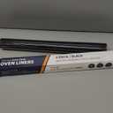 Oven Liners for Bottom of Oven - 4 Pack Large Heavy Duty Mats, 17x25 Non-Stick Reusable Liner for Electric, Gas, Toasters, Grills - BPA & PFOA Free Kitchen Accessory to Keep It Clean (Black)