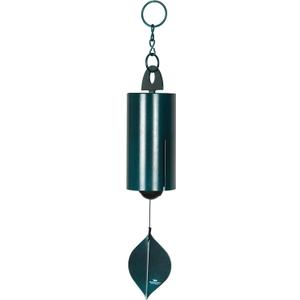 Woodstock Chimes Heroic Windbell Wind Chime for Outside 24" Medium Green,Deep Tone Sound, Outdoor Decor for Patio, Porch, Garden HWMG