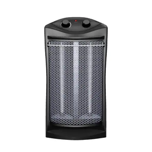 Comfort Zone Indoor Tower Space Heater, Adjustable Thermostat, Radiant Heat, Electric, Infrared Quartz, 2 Heat Settings, Overheat Protection, Ideal for Home, Bedroom, & Office, 1,500W