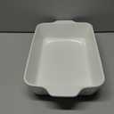 DOWAN Casserole Dish, 9x13 Ceramic Baking Dish, Large Lasagna Pan Deep for Oven, 4.2 Quarts Baking Pan with Handles, Oven Safe and Durable Bakeware for Lasagna, Home Decor, Wedding Gift, Soft White