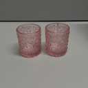 Pink Votive Candle Holder Set of 12, Flower Tea Lights Candles Holders for Wedding Table Centerpieces, Birthday Parties, Anniversary, Pink Bridal Shower and Holiday Decorations