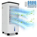 Portable Air Conditioners, Evaporative Air Cooler Dual Water Tank, 12H Timer for Auto-off, 4 Upgraded Ice Packs, Smart Remote, Fast Cooling Windowless Swamp Cooler Air Conditioner for Room