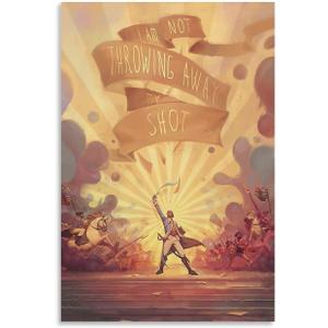 VSXLEOZ Vintage Hamilton Poster American Musical Broadway Motivationals Canvas Wall Art Aesthetic Decorative Painting Living Roomstyle 16x24inch(40x60cm)