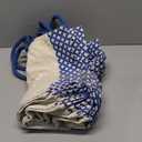 Beach Tote Bag Large Sandproof Storage Bag with Handles for Beach Sports Vacation
Color: Beiga/Blue pattern 7pcs