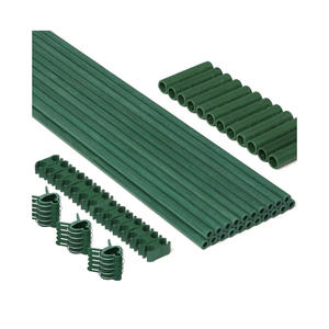 MAXPACE 62pcs Garden Stakes Kit: Includes 20 Sets of Fiberglass Plant Sticks Supports & Accessories for DIY 4ft, 5ft, 6ft, 7ft Stakes for Tomato, Vegetables, Indoor & Outdoor Gardening Supplies