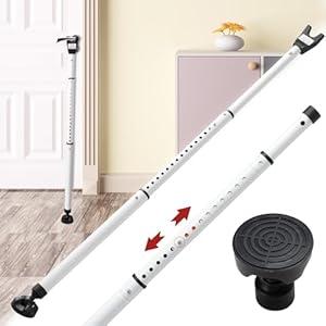 Door Security Bar, Upgraded 3in1 Double Spring Lock Heavy Duty Adjustable Sliding Door Stopper Home Security Lock for Apartments Hotels AntiCollision AntiPry Ideal for Single People Living Alone