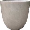 Kante 18 Inch Dia Round Concrete Planter, Indoor Outdoor Large Plant Pot with Drainage Hole and Rubber Plug for Home Patio Garden, Weathered Concrete