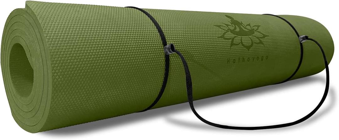 Hatha Yoga Thick TPE Yoga Mat 72"x 27"x1/3 inch Non Slip Eco Friendly Exercise Mat for Yoga Pilates & Floor Workouts (green)