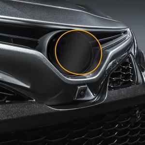 Blackout Emblem Overlays for 2018-2024 Toyota Camry | Front & Rear TPU Badge Covers - 8.5Mil Matte Black Protective Film (Front Logo)