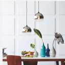 Gradient Silver Glass Globe Pendant Light,Spherical Glass Hanging Light Fixtures Island Ceiling Lamp (7.8'')