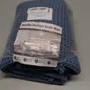 RESARE Waffle Bathroom Runner Rugs, Super Absorbent Bath Mat Non Slip Washable Quick Dry, Upgraded Ultra Soft Boho Bath Rugs with Tassels for Hallway Bedroom Laundry Room, 2'x4'(24"x48"), Blue