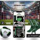 SkillZone Soccer Training Mat with Soccer Ball – Dribbling & Footwork Trainer | Indoor/Outdoor Soccer Training Kit with Interactive Video Hub, Grip Socks & Carry Bag | Control & Agility Practice