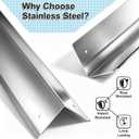 304 Stainless Steel Wall Corner Protector, 48x2 in, 4 Pack