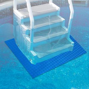 Swimming Pool Ladder Step Mat - 36 * 36in Large Non-Slip Texture Pad for In-ground or Above Ground Pools, Vinyl Stairs Stability Cushion Protector