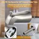 Dreyoo Slip On Diverter Tub Spout with Metal Cover Ring and Foam Gasket, Compatible with Kohler GP85556-CP, Bathroom Bathtub Faucet Set Replacement Fits 1/2'' Copper Water Tube(Brushed Nickel)