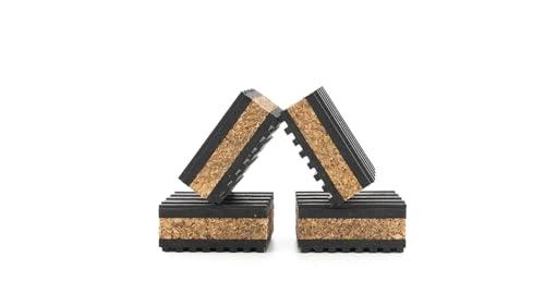 Tuneful Cables Sound Isolation Pads. Cork Pads for Turntables to Reduce Vibration & Skipping (1" Pack of 4)