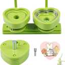 Button Maker Heart Mold, Interchangeable Die Mold Button Maker Mold Suitable for Slide Button Press Machines Pin Maker Machine Button Badge Press