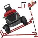 Lawn Mower Lift Jack, Telescopic Maintenance Jack for Riding Lawn Mowers, Zero Turn Mowers and Garden Tractors, Foldable Easy Lift with Crank Handle and Power Tool Handle, 880 Lbs Weight Capacity