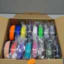 TECBEARS PETG Filament Bundle, 250g/Spool, 16 Color, 4kg in Total, Black+White+Gray+Olive Green+Red+Pink+Orange+Blue+Cyan+Green+Yellow+Beige+Purple+Transparent+Coffee+Sliver