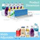 Drink Organizer for Fridge, 5 Row Automatic Pusher Glide, Adjustable Width Soda Can Dispenser for Refrigerator-Holds up to 25 Cans