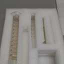 Only3Thick Glass Graduated Measuring Cylinder Set 10ml 25ml 100ml Glass with Two Brushes