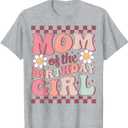 Mom of The Birthday Girl Cute Family Groovy Birthday Party T-Shirt S