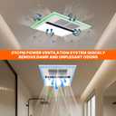 4 in 1 Bathroom Exhaust Fan with Heater and Light, 2800W Heater, 211CFM, 5-Color Mood Lighting, Low Noise, with Wall Control for Bathroom and Toilet, Medium