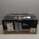 PYY Electric Chafing Dish Buffet Set, Roll Top Chafing Dish, Stainless Steel Chaffing Server Set Chafer for Catering,Buffets (2 Half-Size with Lid)