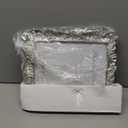 Cuspin Silver 8x10 Picture Frame, Vintage Silver Ornate Palm Leaves Textured Hand-Crafted Resin with Glass Front, Elegant Retro Design Photo Frame for Wall Hanging and Tabletop Display Home Decor (Silver Feather Petal)