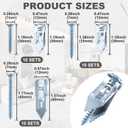 PAGOW 60 Pcs Self-Drilling Anchors, 3 Sizes Anchors and Screws for Heavy Duty, Metal Screw Anchors Kit, No Drill and Holes in Wall (Silver, 1.18"+1.37"+1.77")