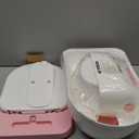 2-in-1 Toddler Potty Training Toilet - Larger Potty Chair & Detachable Training Seat for Boys & Girls Ages 1-3 with Flushing Sound, Wipes Storage, Toilet Paper Holder - Pink