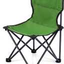 Byliable Kids Camping Chair, Kids Folding Chair for Outdoor, Lightweight Backpacking Chair, Armless Foldable Lawn Chair for Outdoor Camping Hiking Beach Sports and Picnic, Green, with Carry Bag